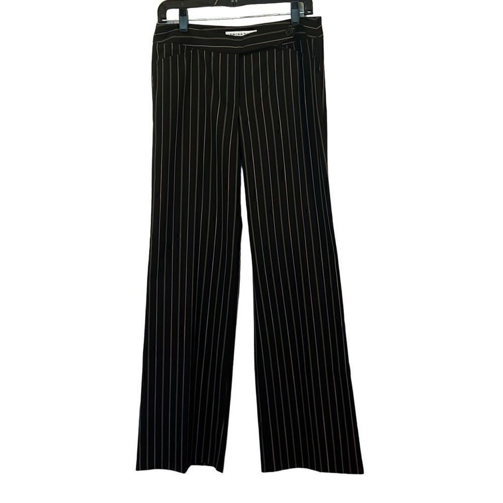 TrinaโTurkย BlackโPinโStripedโPantsโWomenโsโSz.6